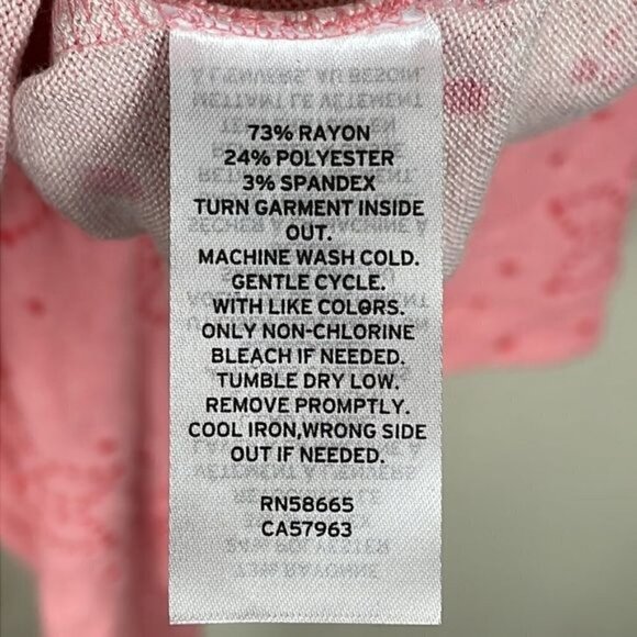 New BP Comfy Print Brushed Knit Pajamas Long Sleeve Top and Pants Pink Snowflake - Picture 9 of 10